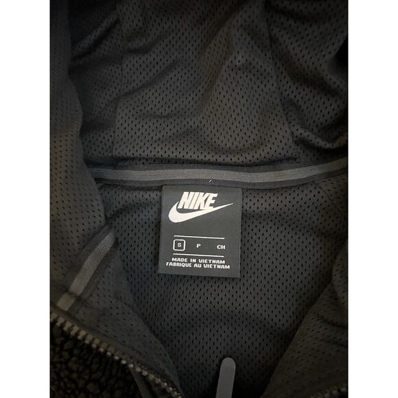 Nike Men's NSW Tech Fleece Sherpa Windrunner Jacket Black AQ2767-010 Size Medium - Picture 3 of 3